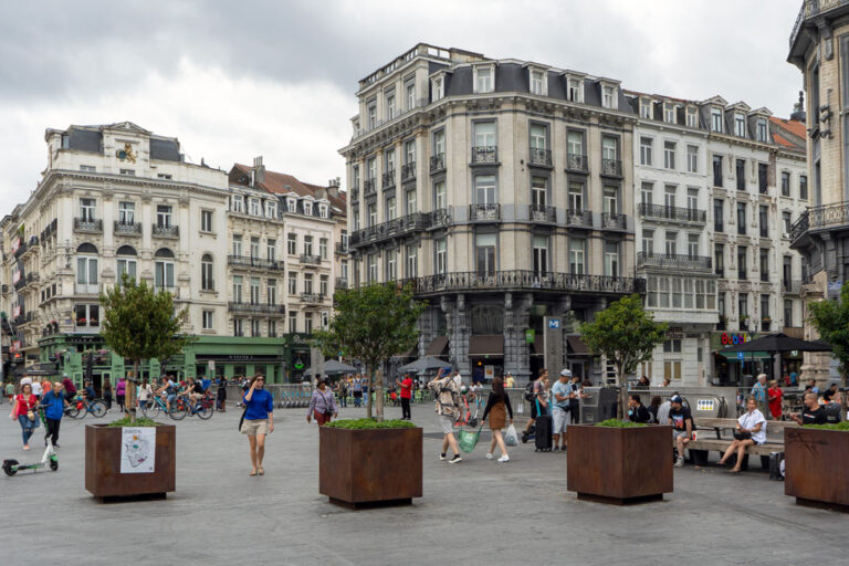 autofreier Platz im Pentagon in Brüssel