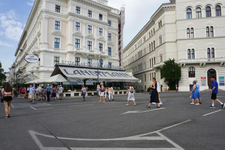 Kaffeehaus, historische Gebäude, Straße, Leute, Ringstraße, Wien