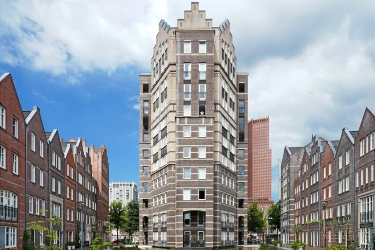 Gebäude im postmodernen Stil in Den Haag, Niederlande