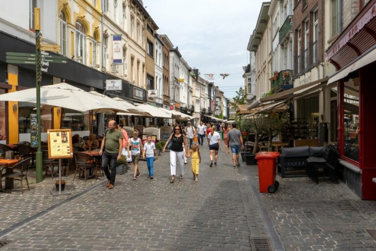 alte Gasse in Gent, Gastgärten