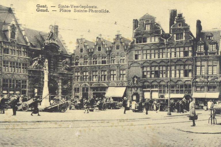 Platz in Gent, altes Foto