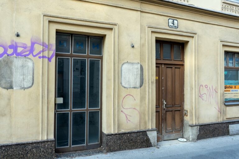 Eingangstüren in einem Biedermeierhaus in Wien-Währing