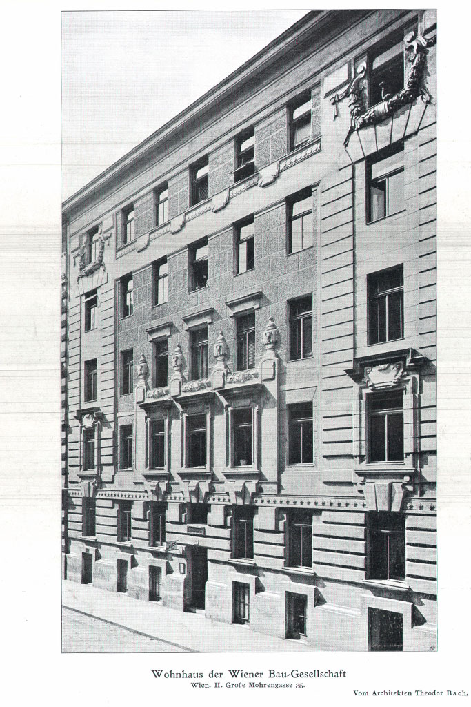 altes Foto eines Jahrhundertwendehauses in Wien-Leopoldstadt