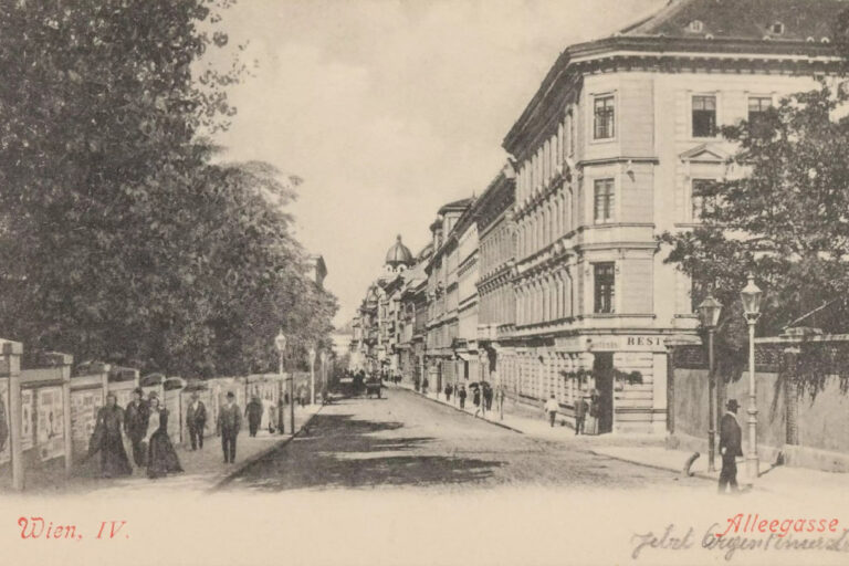 altes Foto der Argentinierstraße, "Wien, IV. Alleegasse"