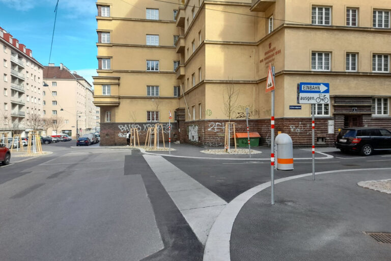 Schelleingasse im 4. Bezirk nach dem Umbau, Petzvalgasse