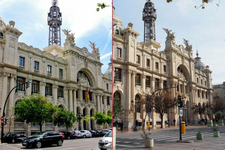 historisches Postgebäude auf der Plaza del Ayuntamiento in Valenica