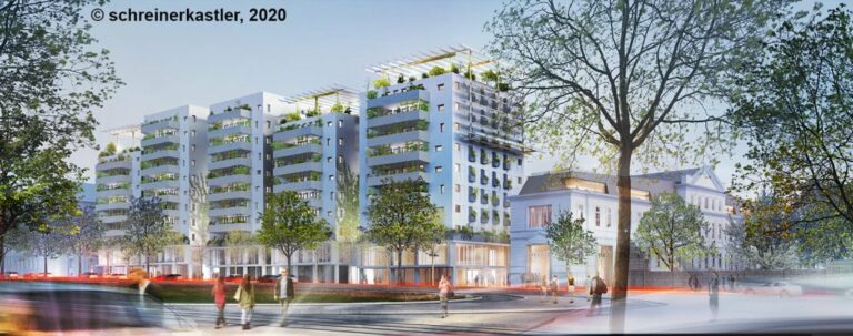 Rendering einer Wohnhausanlage in 1070 Wien