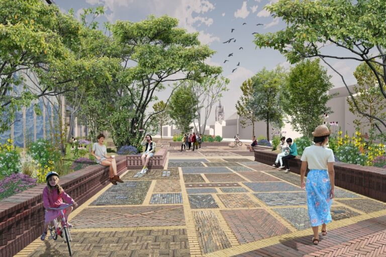 Rendering eines Parks in Delft