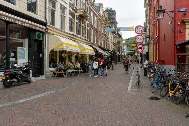 verkehrsberuhigte Zone im Zentrum von Utrecht