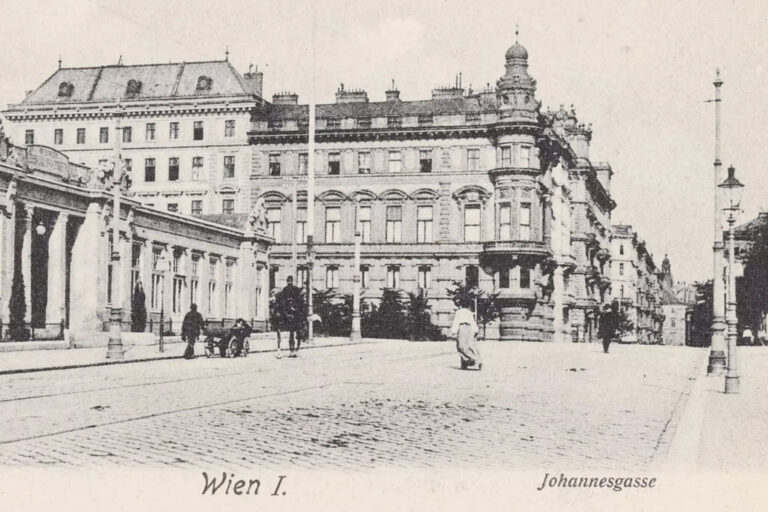 historische Fotoaufnahme der Johannesgasse in Wien
