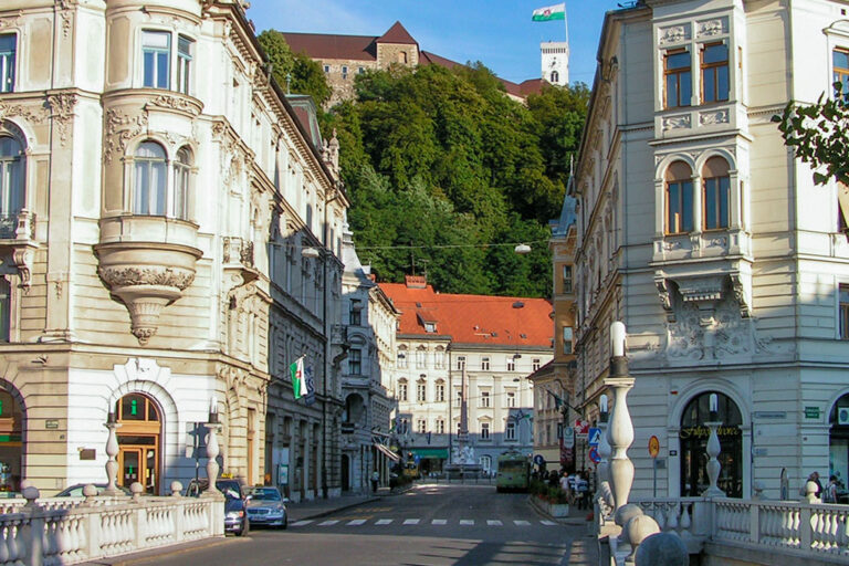 Straße in Ljubljana