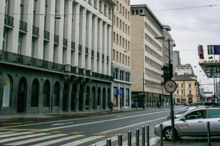 Straße im Zentrum von Ljubljana