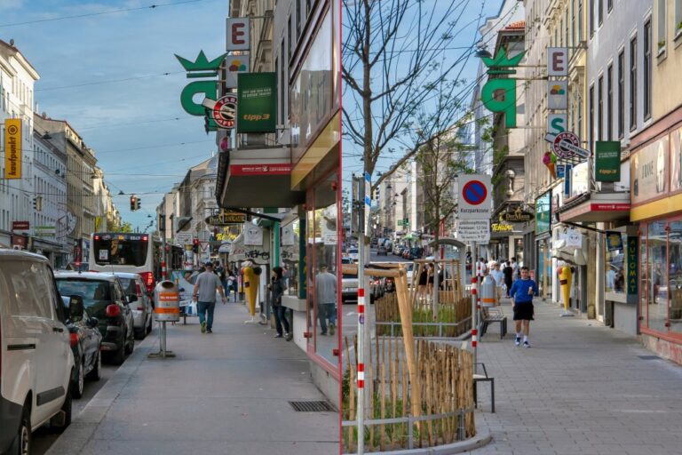Gehsteig auf der Reinprechtsdorfer Straße