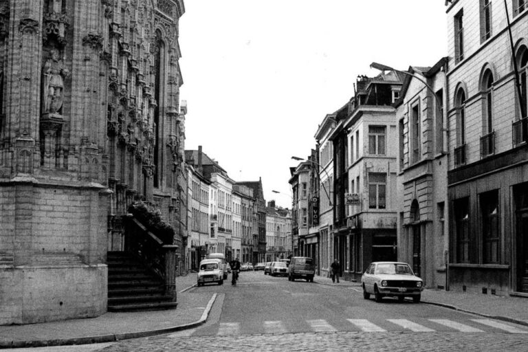 altes Foto einer Straße in Gent