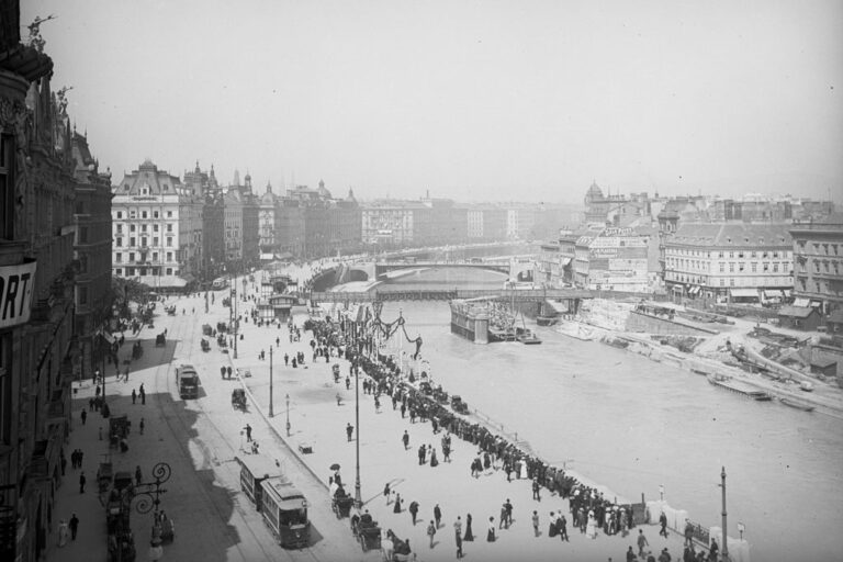 Donaukanal in Wien, historische Aufnahme