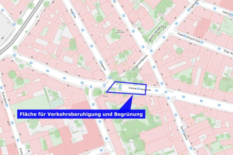 Karte der Clementinengasse