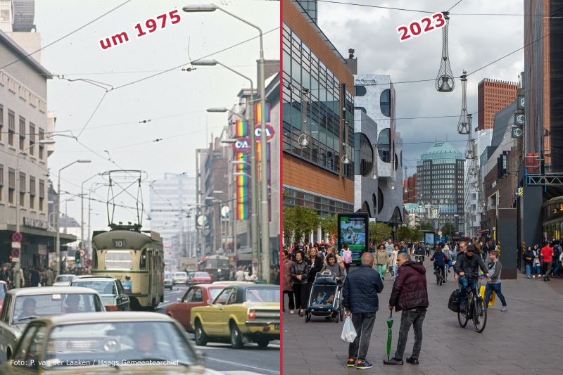 Mehr über den Artikel erfahren Grote Marktstraat in Den Haag: Einkaufsstraße im Wandel der Zeit