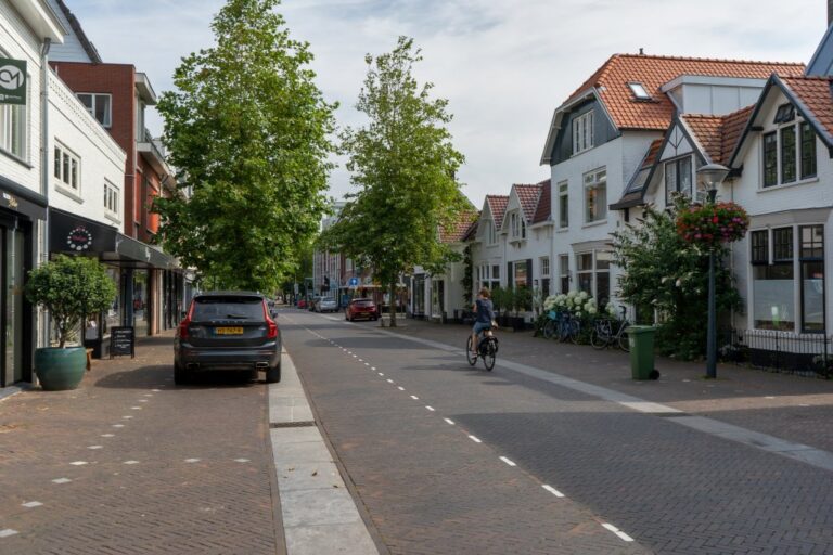 Straße mit kleinen Häusern